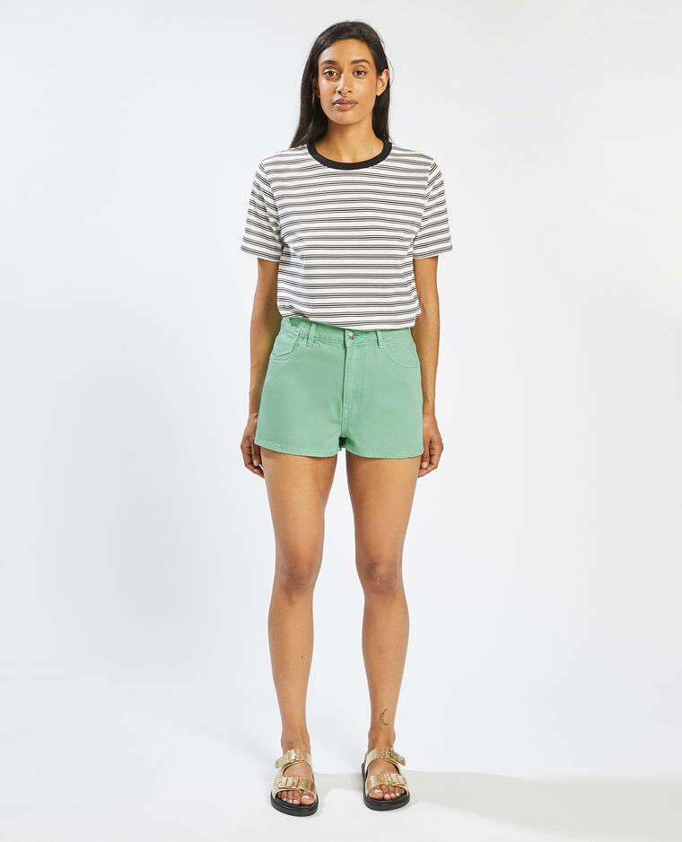 Short en jean coloré vert olive - Pimkie