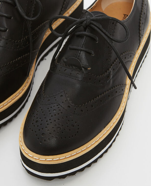 Derbies à plateforme noir - Pimkie