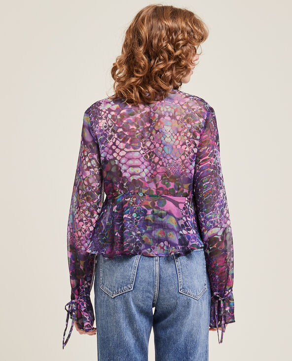 Blouse fluide à nouer violet - Pimkie
