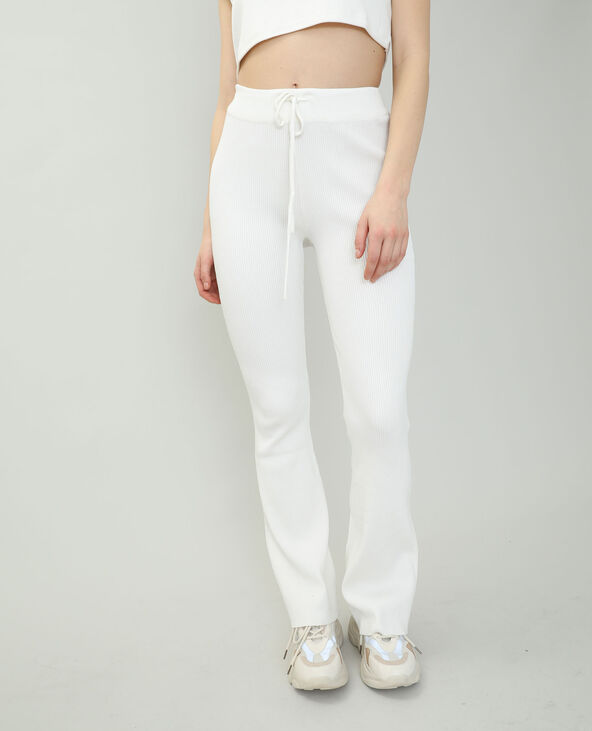 Pantalon tricot blanc - Pimkie