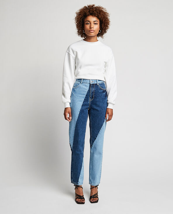 Jean mom bicolore bleu - Pimkie