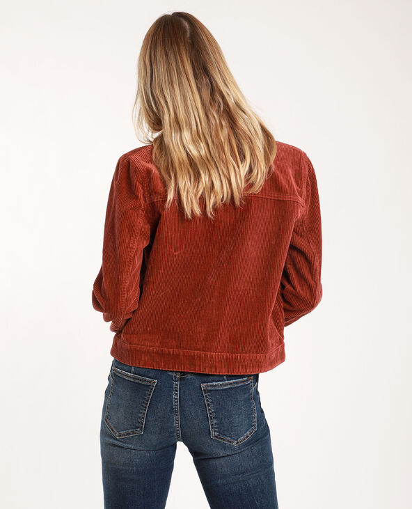 Veste en velours côtelé marron - Pimkie