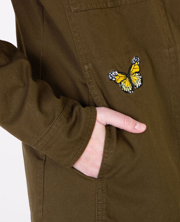 Veste army brodée marron - Pimkie