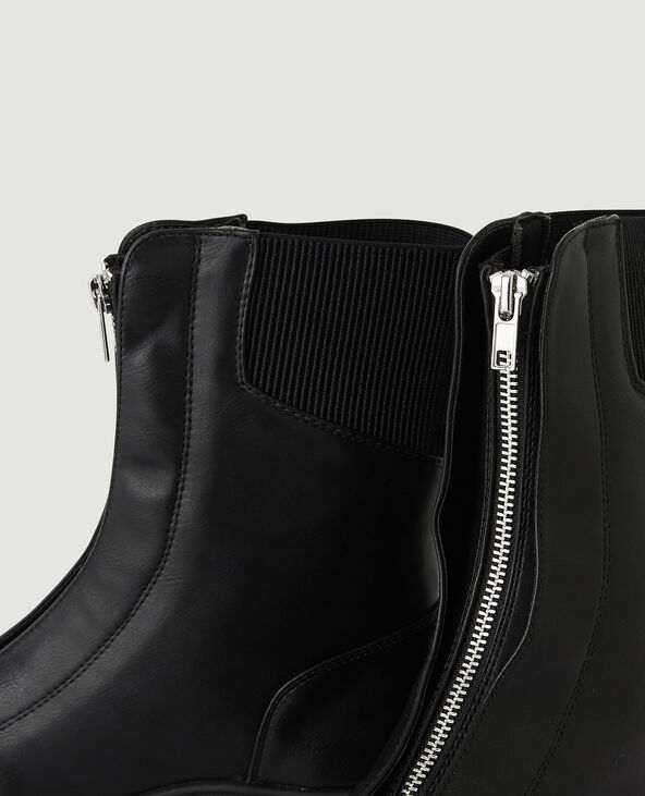 Boots zippées devant noir - Pimkie