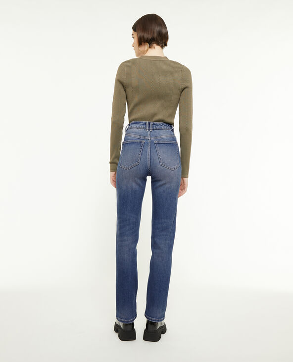 Jean droit stretch bleu foncé - Pimkie