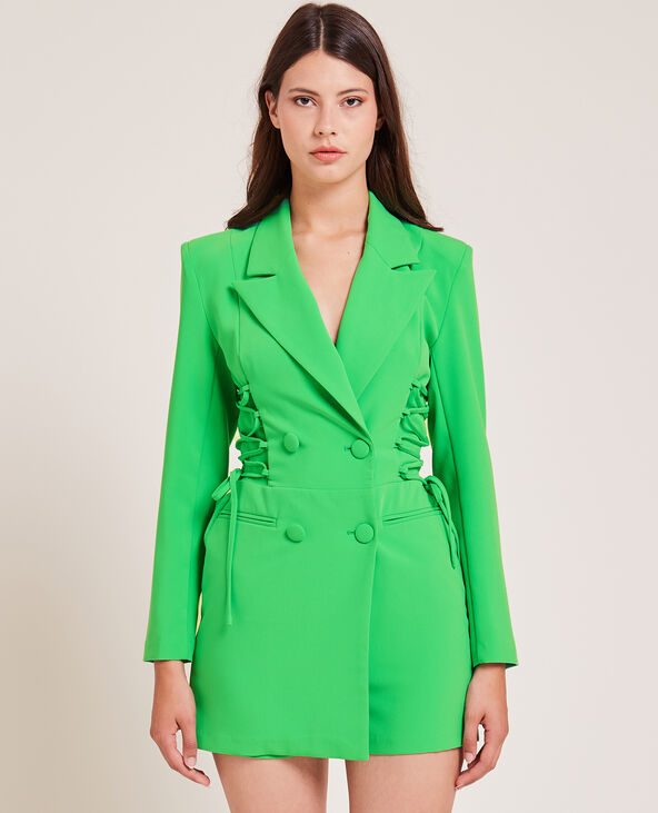 Combi-short blazer avec lacets vert - Pimkie