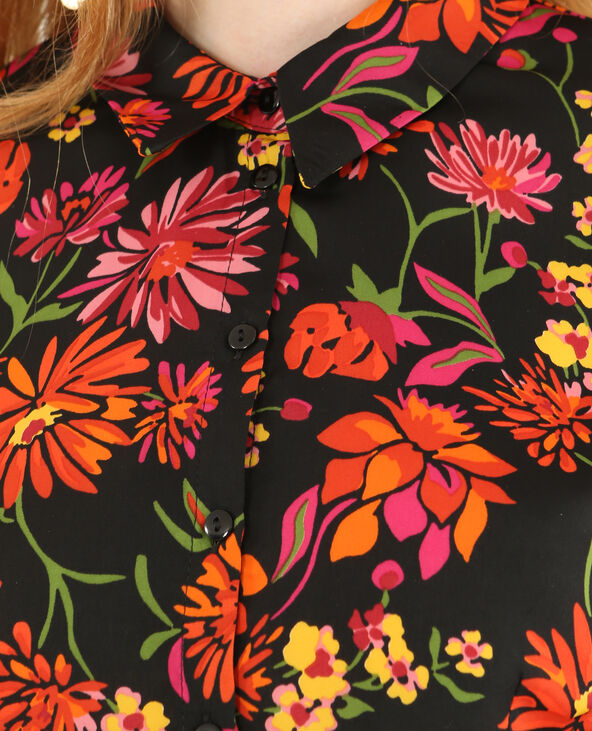 Robe chemise imprimée noir - Pimkie