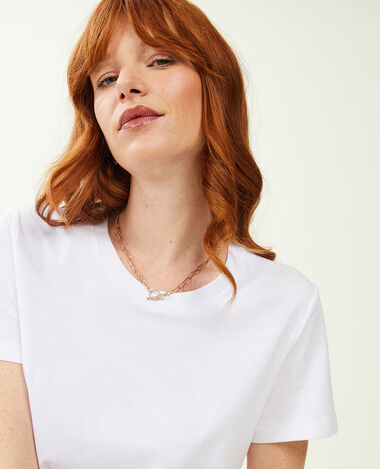 T-shirt basique col rond blanc - Pimkie
