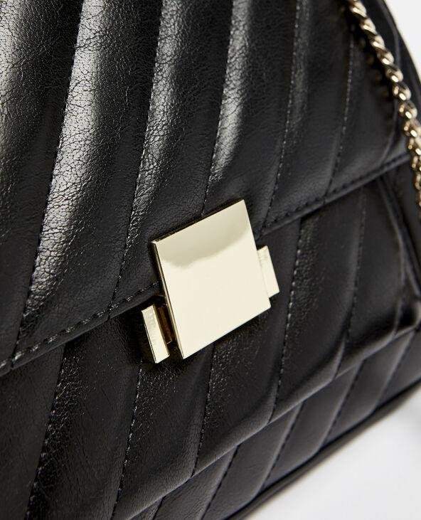 Sac faux cuir effet matelassé noir - Pimkie