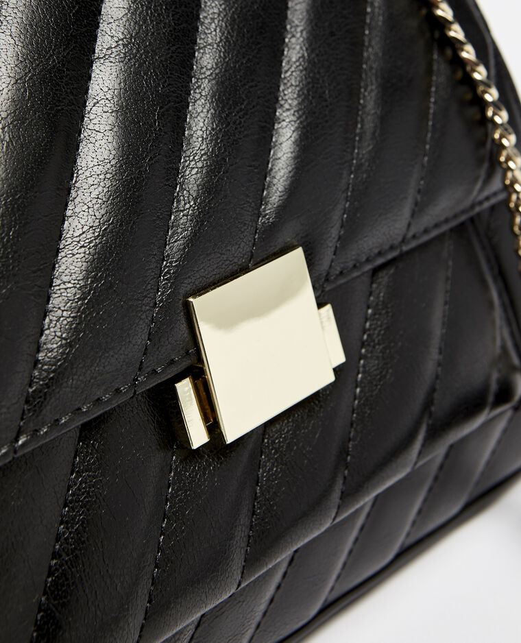 Sac faux cuir effet matelassé noir - Pimkie