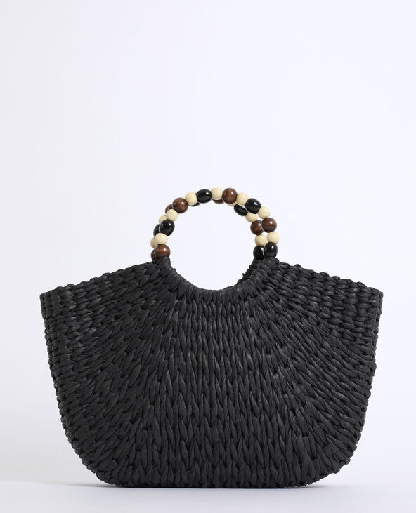 Panier en rafia noir - Pimkie