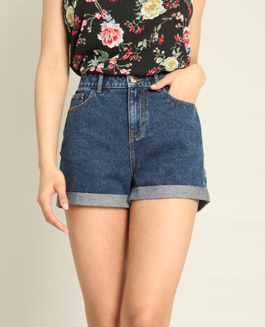 Short mom bleu foncé - Pimkie