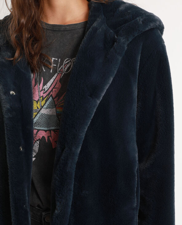 Manteau court en fausse fourrure