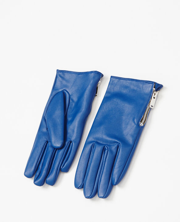 Gants simili cuir bleu - Pimkie