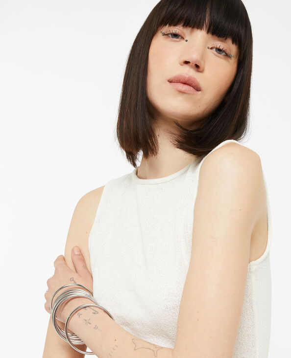 Robe longue en maille blanc - Pimkie