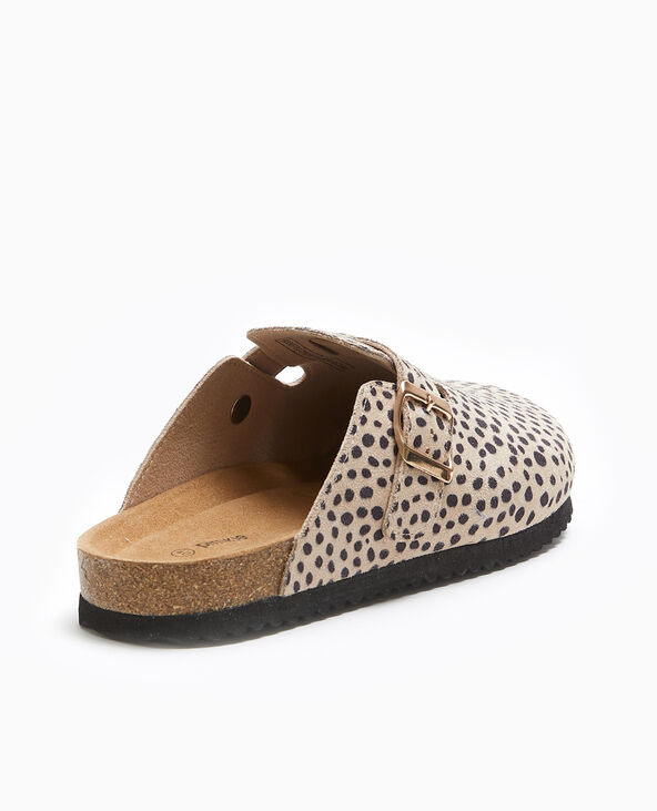 Mules fermées esprit sabot en suédine camel - Pimkie