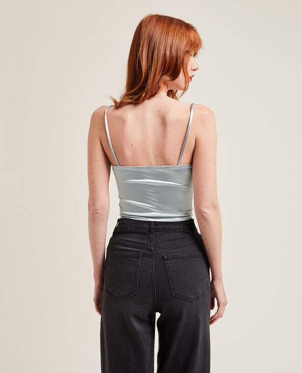 Corset en satin gris clair - Pimkie