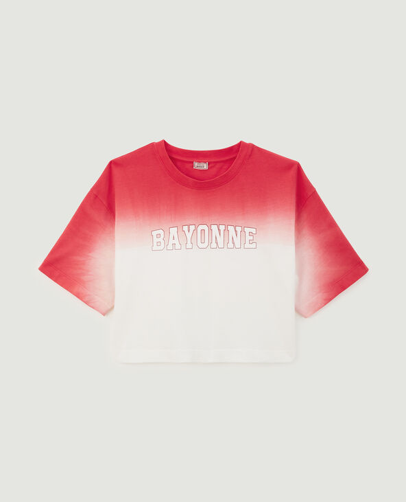 T-shirt cropped dégradé rouge - Pimkie