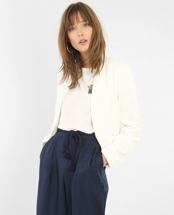 Blazer court femme blanc - Pimkie