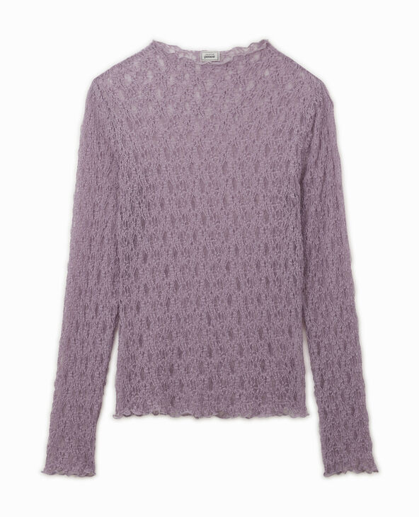 Top col montant en dentelle lilas - Pimkie