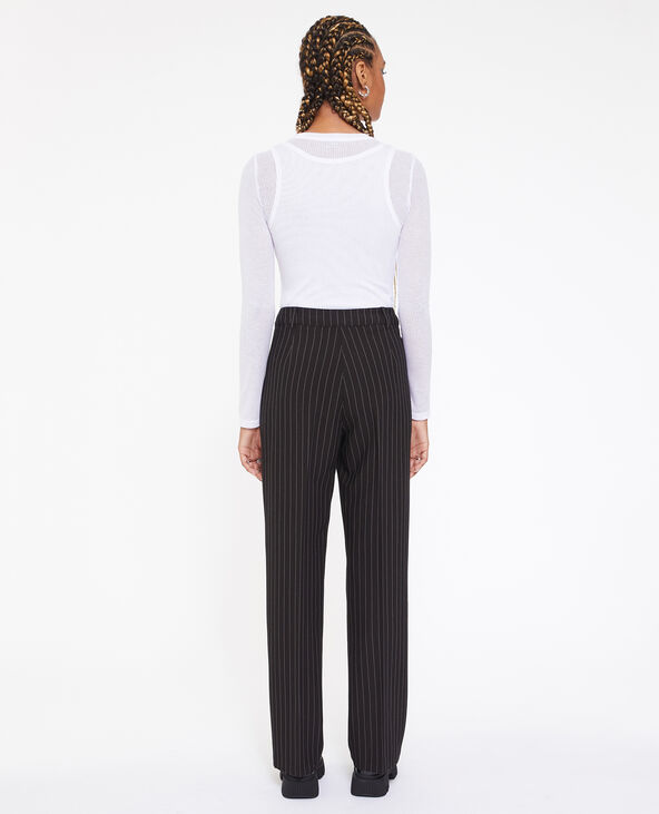 Pantalon city droit rayé noir - Pimkie