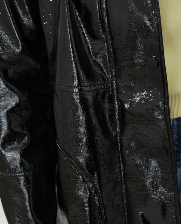 Manteau ciré noir - Pimkie