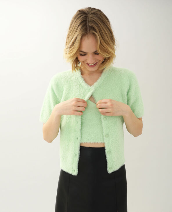 Gilet manches courtes vert clair - Pimkie