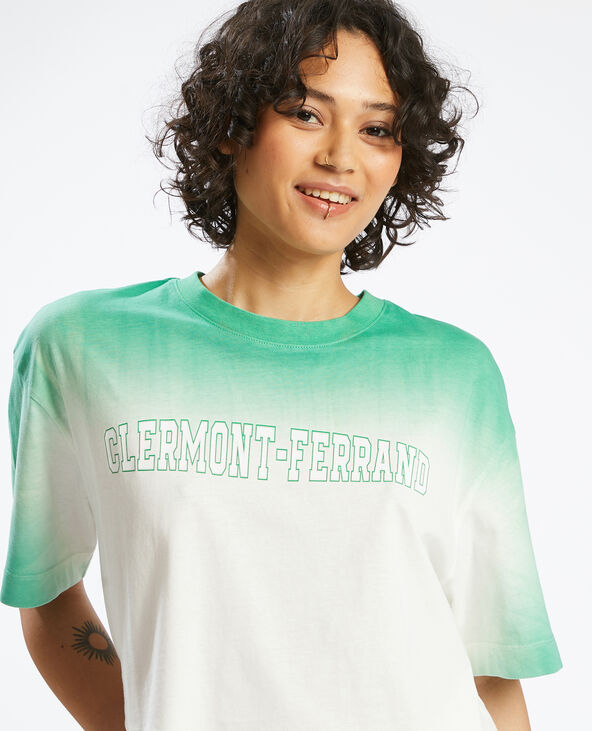T-shirt cropped dégradé vert olive - Pimkie