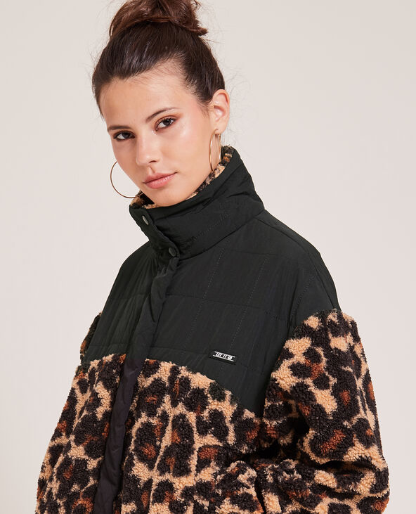 Blouson bi-matière noir - Pimkie