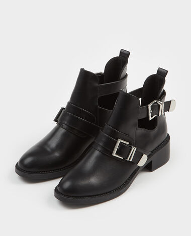Boots à sangles noir - Pimkie