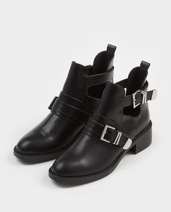 Boots à sangles noir - Pimkie