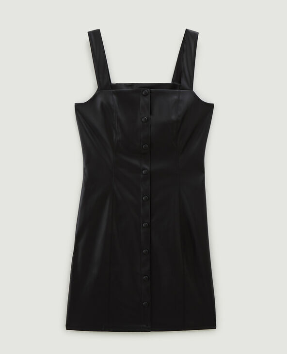 Robe en simili cuir noir - Pimkie