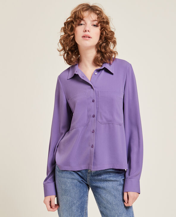 Chemise fluide manches longues violet - Pimkie