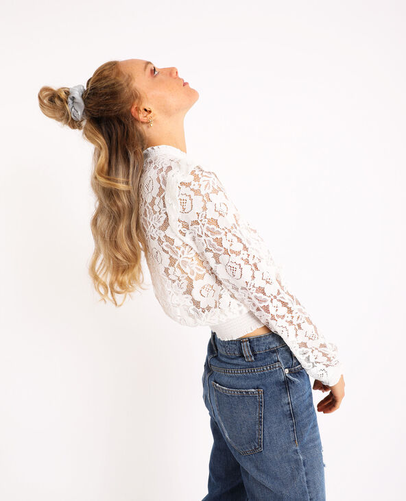 Chemisier en dentelle blanc - Pimkie