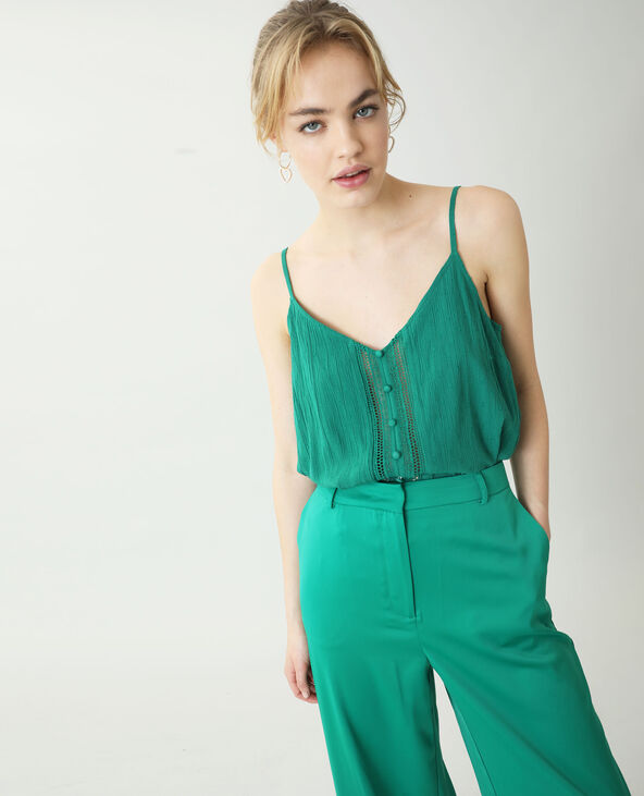 Top plumetis vert émeraude - Pimkie