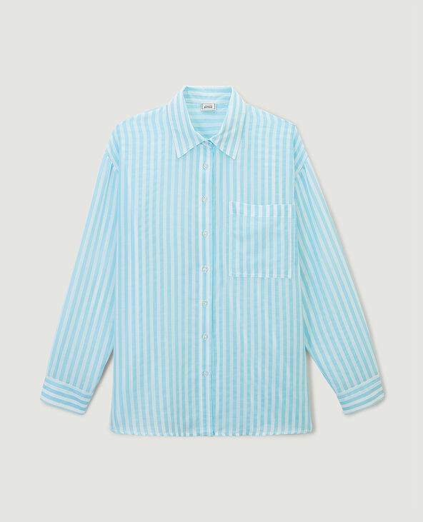 Chemise fluide rayée bleu - Pimkie