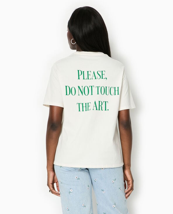 T-shirt oversize avec print devant et dos blanc - Pimkie