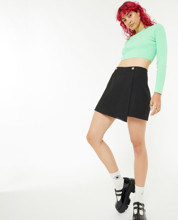 Jupe-short texturée noir - Pimkie