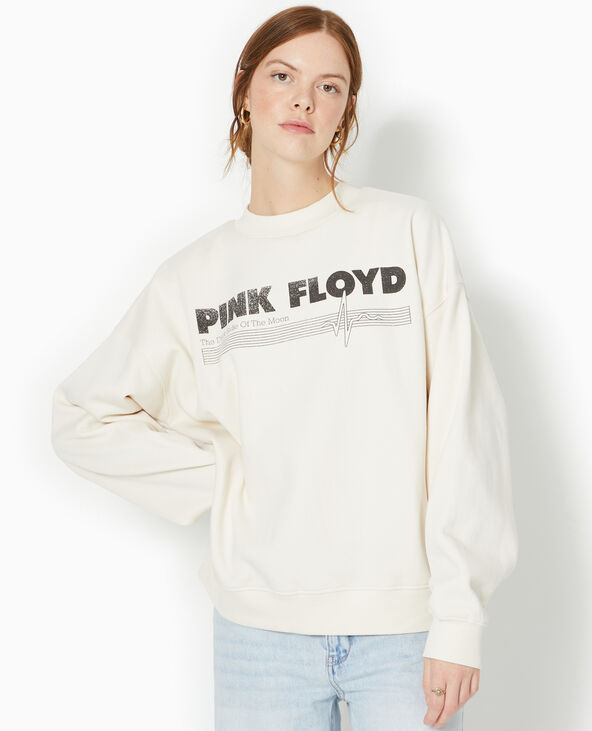 Sweat oversize PINK FLOYD écru - Pimkie