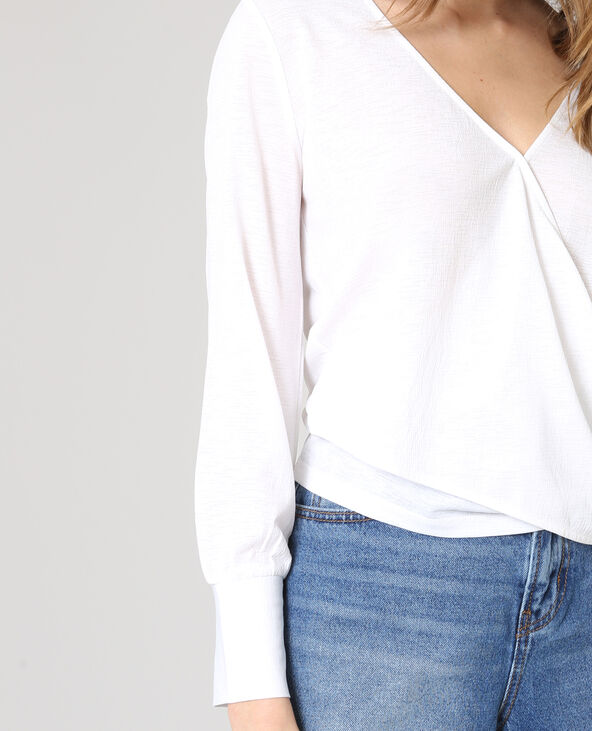 Blouse cache-cœur blanc - Pimkie