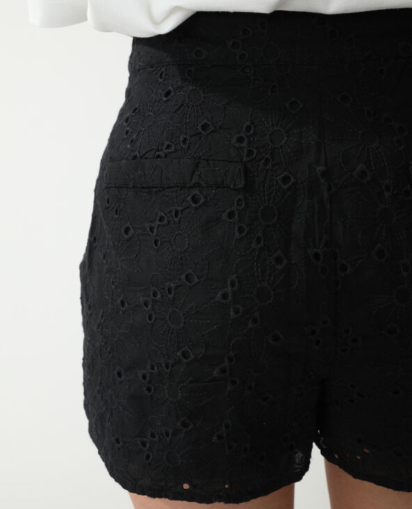 Short broderie anglaise noir - Pimkie