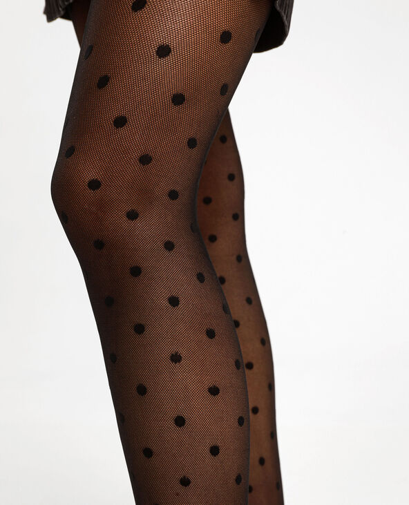 Collants à pois noir - Pimkie