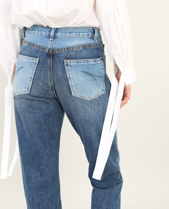 Jean mum bicolore bleu - Pimkie