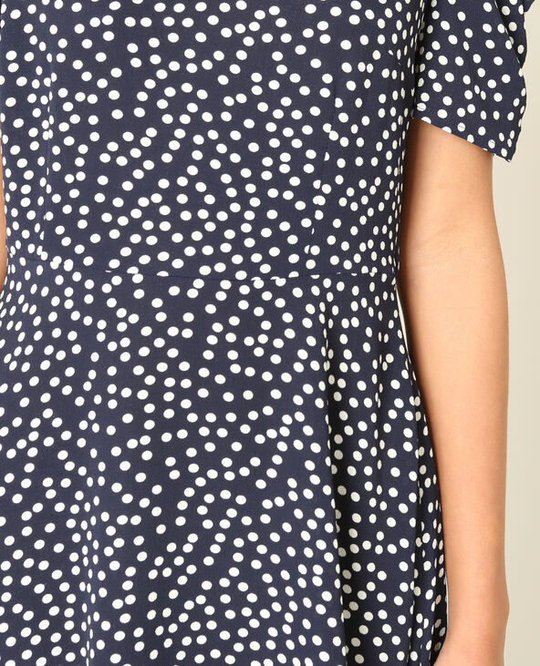 Robe fluide imprimée bleu marine - Pimkie