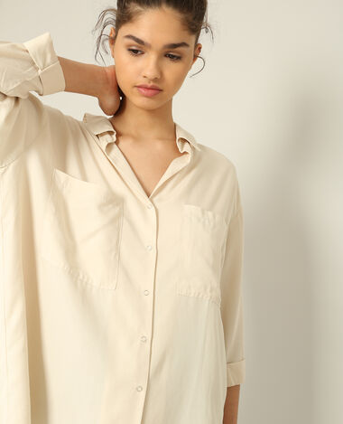 Chemise à dos ouvert écru - Pimkie