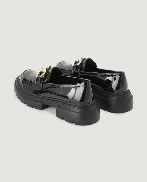 Mocassins chunky vernis noir - Pimkie