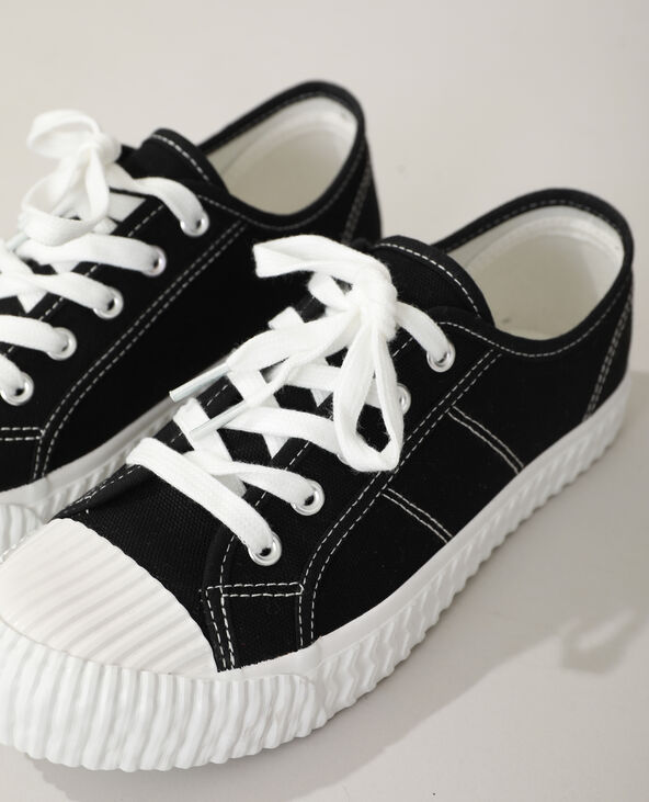 Baskets en toile noir - Pimkie