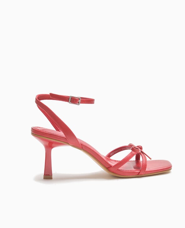 Sandales à talon avec nœud rouge - Pimkie