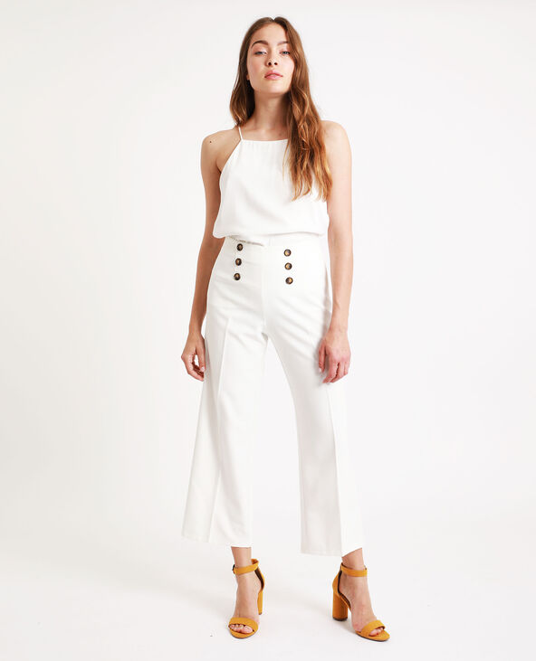 Pantalon à boutons écru - Pimkie