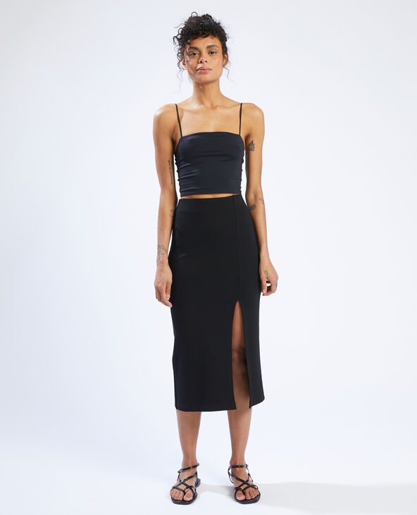 Jupe crayon midi en maille
